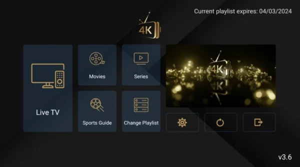 4k player iptv activation subscription samsung apps Lg Hisens TCL Android TV amazon firestick